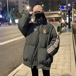 情侣冬装 港风织带棉服 刺绣logo棉衣休闲加厚外套男 G1105 P118图片