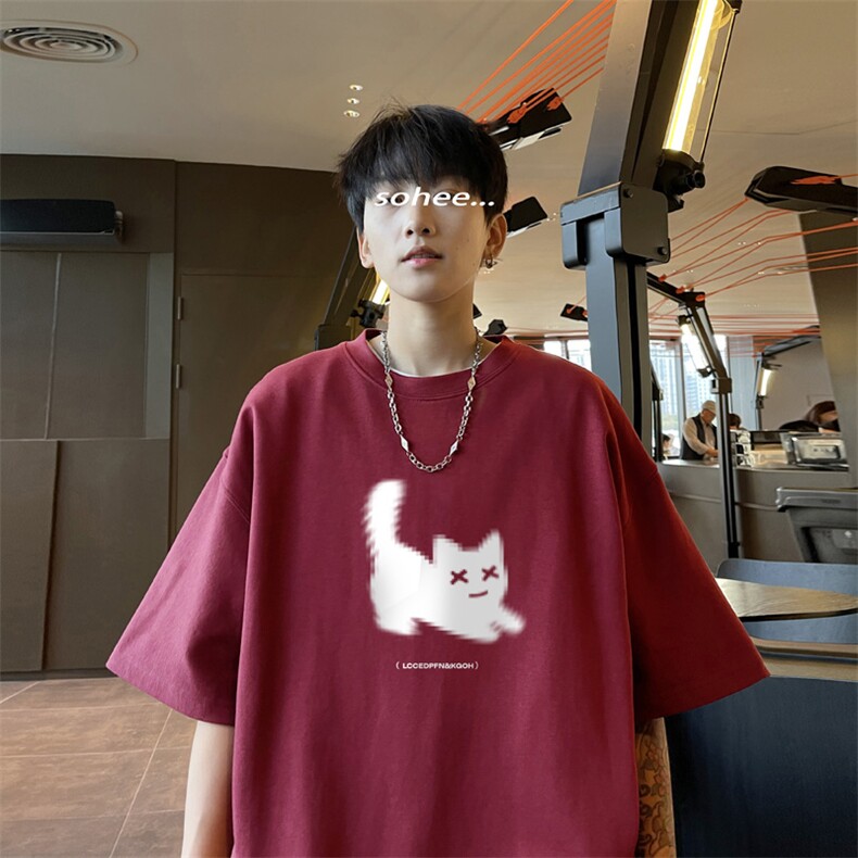 美式卫衣男春季2025新款套头上衣男生打底衫宽松休闲潮牌大码外套,男装T恤,电商B371