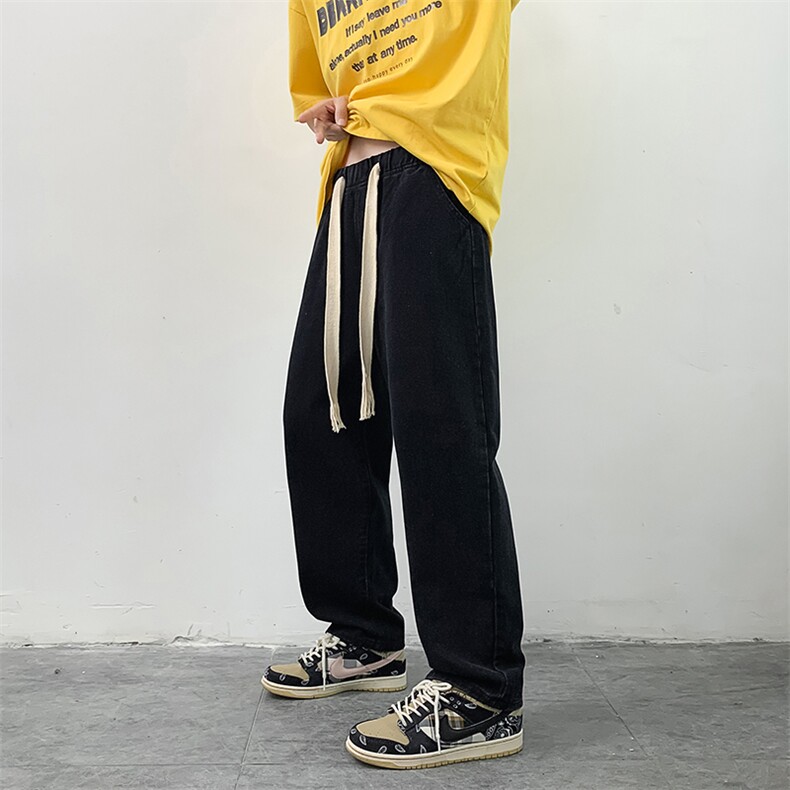 1506-1/KK4121/P38复古潮牌美式嘻哈阔腿拖地坠感牛仔裤男生裤子,男装牛仔裤,星座1506-1