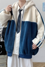 冬款潮加绒加厚棉衣绒里羊羔绒时尚连帽外套男女921-P110控价158，男装棉衣，电商A441-1