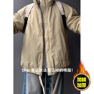 现货5W件冬季三防美式高街雪山立领冲锋衣棉衣男女棉服厚夹克外套图片