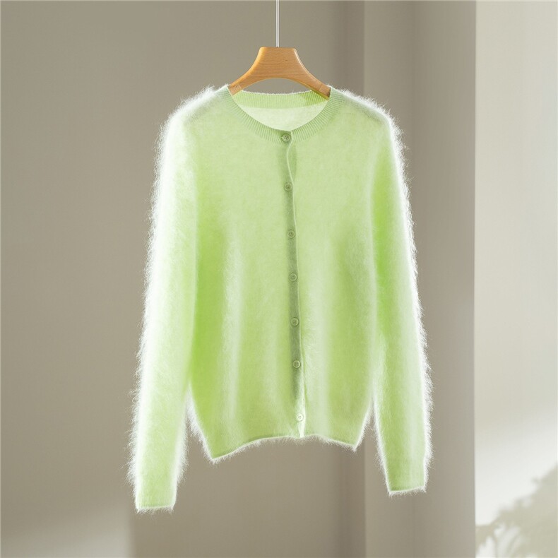 2025百搭时尚圆领蓬松软糯针织衫，女装针织衫/毛衣，伊纯羊绒