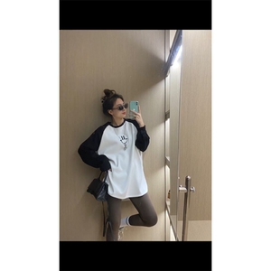 1506A/GJ510/P42笑脸刺绣打底衫女秋冬新款中长款1图片