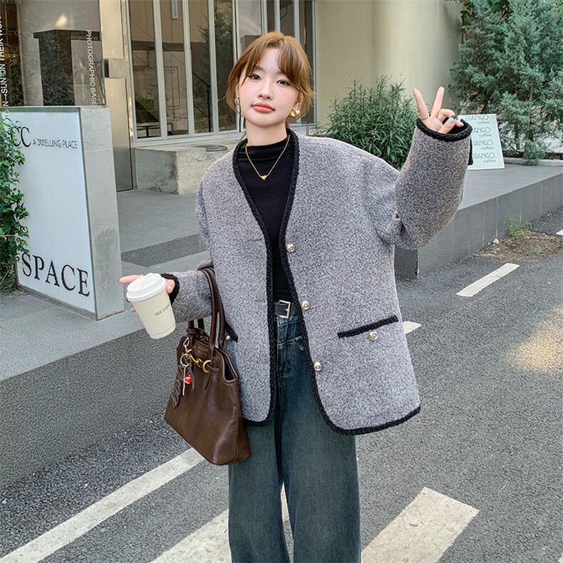 灰色小香风外套2B113-8715-P155-K228,女装短外套,2B113