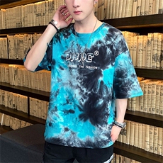 夏季短袖t恤男宽松五分袖T恤潮流半袖ins体恤新款上衣服3058-P35，男装T恤，电商A318