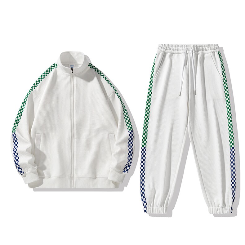 新款男大斜纹面料美式休闲风套装白底平铺TZ2601-P120控158,男装休闲套装,星座717