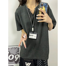 XZ809A/DX260/特P14鱼骨纹V领短袖T恤，男装T恤，星座809A(原222-1)