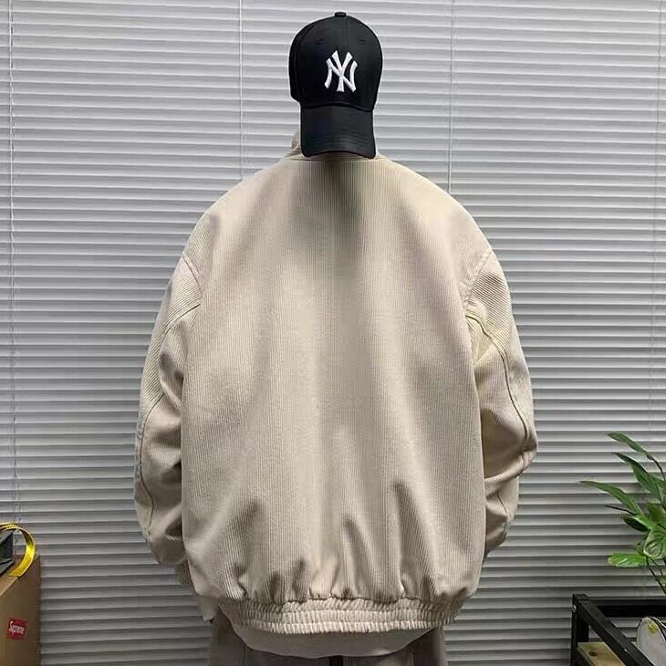 春秋季新款立领工装灯芯绒夹克男女宽松百搭休闲外套HHW21P85,男装夹克,星座1013-5