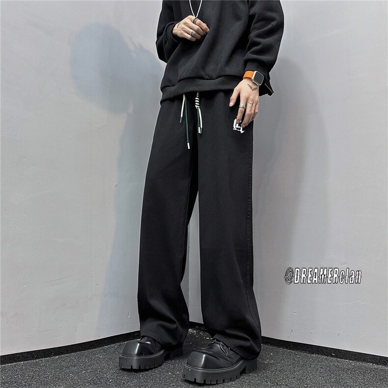 k1036-p48-控78M-5xl港风高阶黄泥黑暗宽松大码牛仔裤,男装牛仔裤,星座116