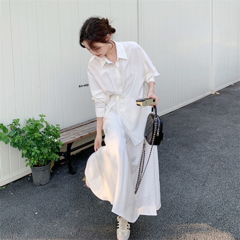新款设计感衬衫半身裙两件套5542P175K288,女装套装/套裙,2C176