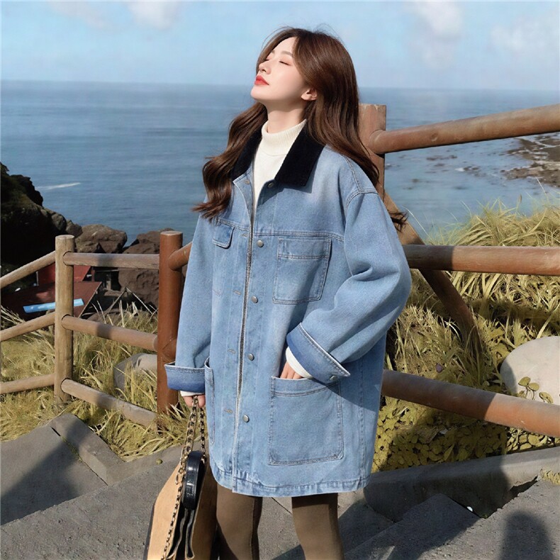【现货】阔版中长款50绒牛仔羽绒服2C327-9951P285控398,女装羽绒服,2C327