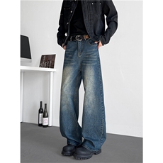 2025春季新vibe牛仔裤直筒cleanfit阔腿外贸潮流现货K8286-P47，男装牛仔裤，星座512-3