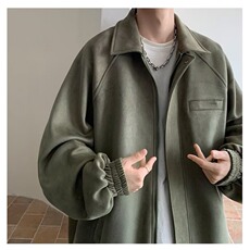 W008-P62美式复古刺绣麂皮绒棒球服外套秋冬新款设计感翻，女装短外套，电商B323A