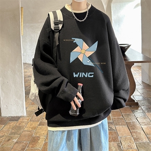 控78 假两件毛衣男大码加绒针织衫男毛线衣M80112-P55 加绒P70图片