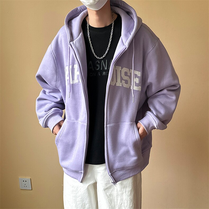 现货重磅宽松休闲绣花连帽卫衣外套男潮牌上衣A351-AW2499-P105,女装短外套,电商A351