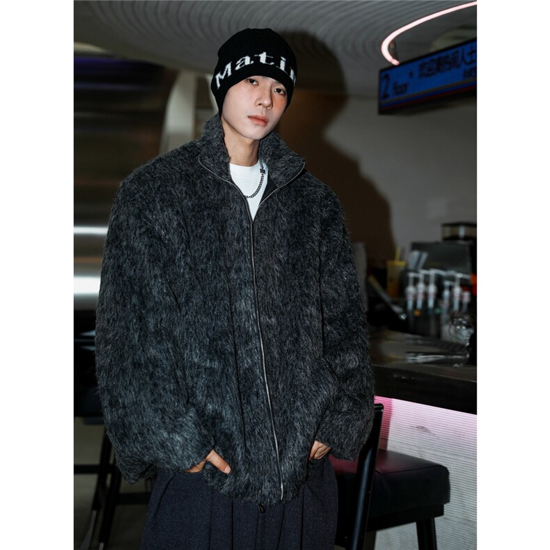 秋冬夹克cleanfit美式外套长毛呢夹克海马毛1016-1JK82 P118 K149图片
