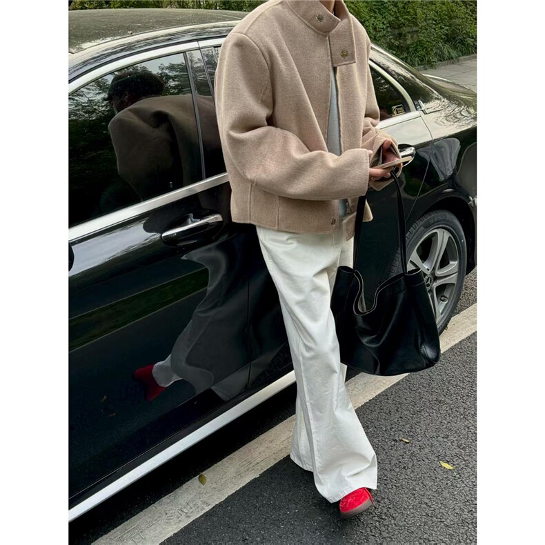琥珀鎏金毛呢仿羊绒短款呢子外套毛呢夹克JK05007P115,男装毛呢大衣,星座1004（原星座815-3）