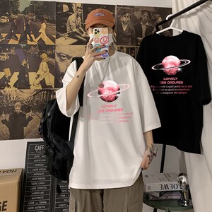Q11184-P30 春夏季七分袖t恤男大码五分袖男短袖中袖图片