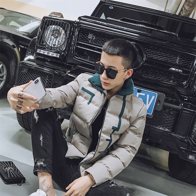 A313-M82-P1452020冬款男青年修身加厚棉衣男短款社会小伙棉服男,男装棉衣,电商A313