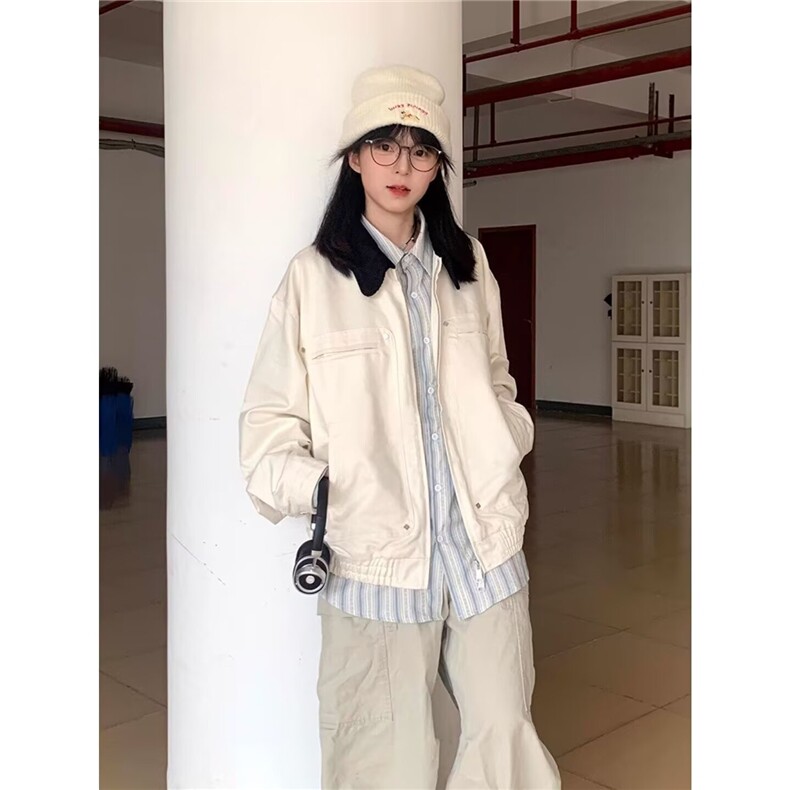 外套男女春秋款美式复古设计感宽松高级感休闲工装飞行员夹克,男装夹克,星座208-5