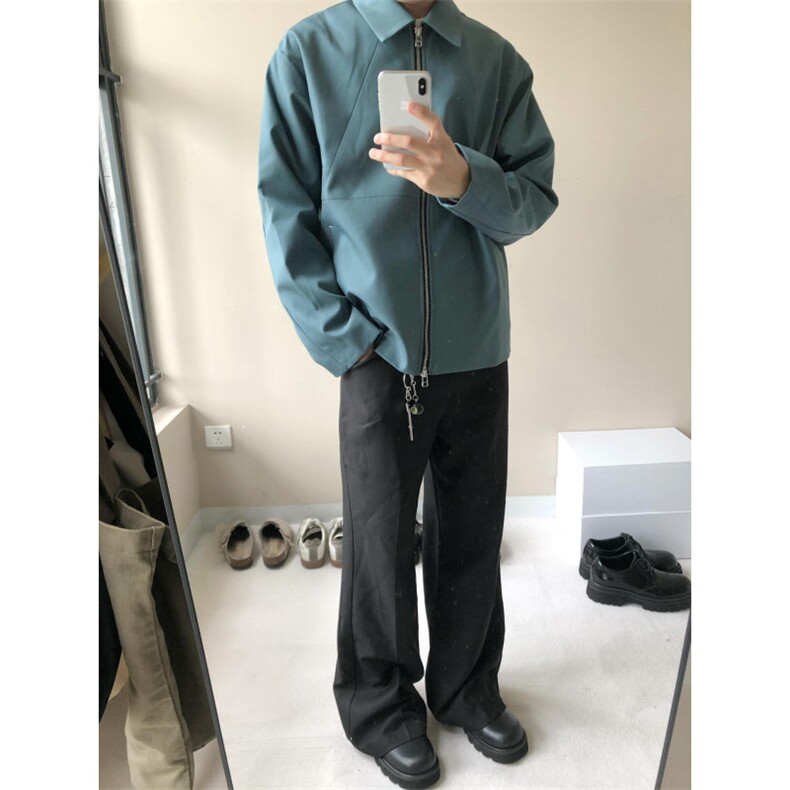 【有货】cleanfit蓝色短款外套男高级感痞帅行政夹克Y165LL-特P55,男装夹克,星座1007（原301D）