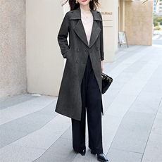 中长款风衣外套女2025新款春秋气质高级感超好看高端大气上档次，女装风衣，时尚俏佳人