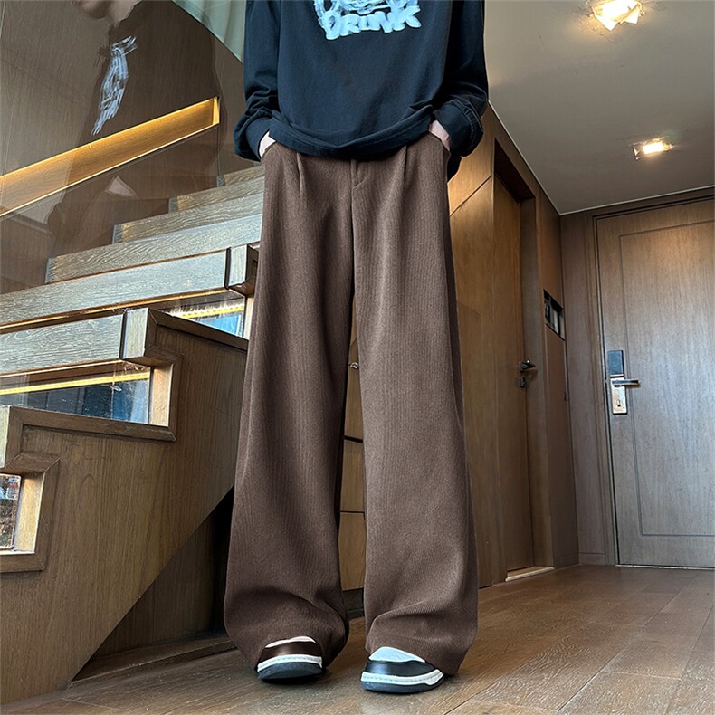 秋冬加厚灯芯绒半松紧休闲长裤 K840特P45控68图片