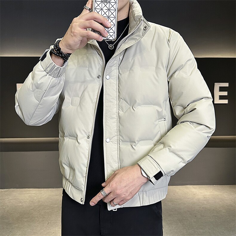 2025数据男士冬季羽绒服立领百搭鸭绒保暖青年夹克外套，男装夹克，电商A225