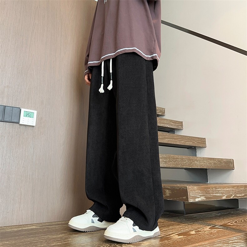 K368-特P48秋冬高克重雪尼尔结构款弯刀裤,男装休闲裤,星座703