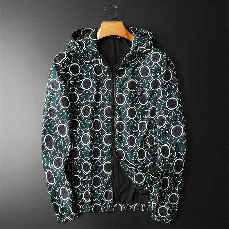 2025年春装新款 男士连帽印花夹克 M-5XL 8009-P175图片