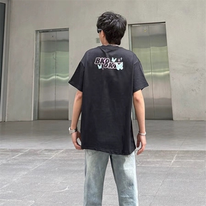 万针全刺绣工艺抖音得物高品质260克重磅纯棉双纱美式高街短袖T恤图片
