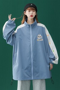 中性秋季百搭袖子拼接彩色宽松夹克情侣棒球服外套G6251P65控78,男装夹克,电商A268