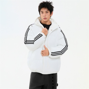 冬季潮流条纹五防立领加绒加厚棉衣情侣撞色棉服外套MY8899-p78图片