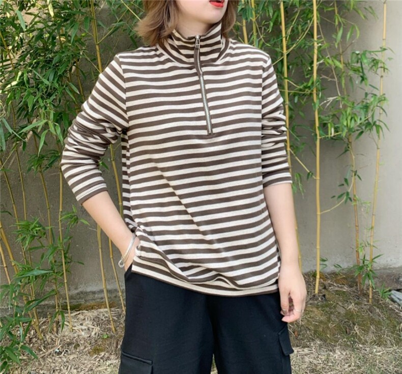 春装新款拉链休闲套头卫衣，女装卫衣/绒衫，月光水岸