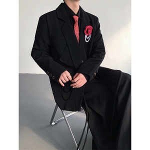 25秋冬新中式 男士解构西服外套xz191-p128图片