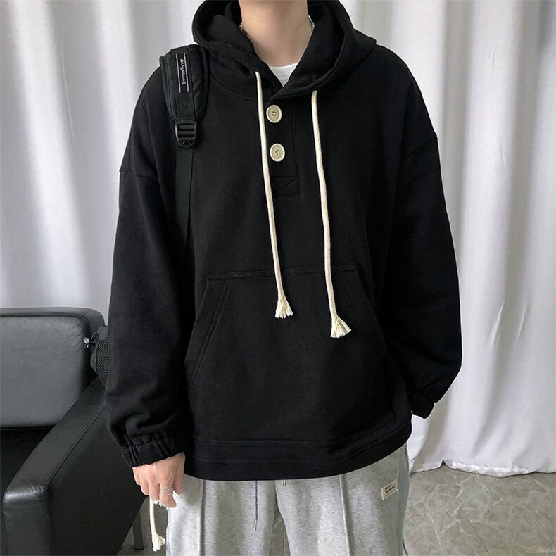 现货高品质棉卫衣外套男套头宽松休闲个性连帽上衣W666P60,男装卫衣,电商A351