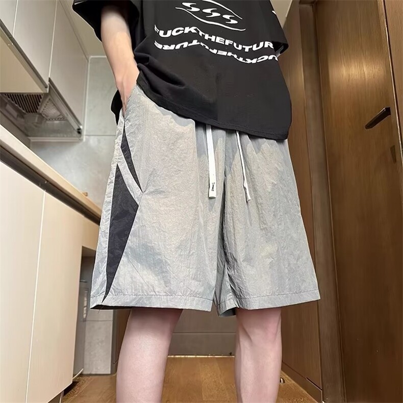 网络图现货美式潮牌大码拼接休闲薄款速干沙滩五分短裤JD141-P35,男装牛仔裤,星座715-7