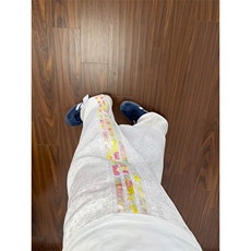 彩色花卉三条杠卫裤休闲裤ZK0421-特批30，男装休闲裤，星座313A(原308A-2)