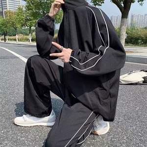 23年港风加绒运动套装男两件套ins休闲运动服TZ001-P75图片