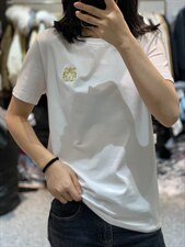 夏季新款时尚简约设计百搭老虎印花图案短袖T恤，女装T恤，L·H·X