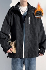 图案有版权冬暗纹印花大码加厚棉服男加棉夹克外套J614J加棉-P80，男装棉衣，电商A001-1