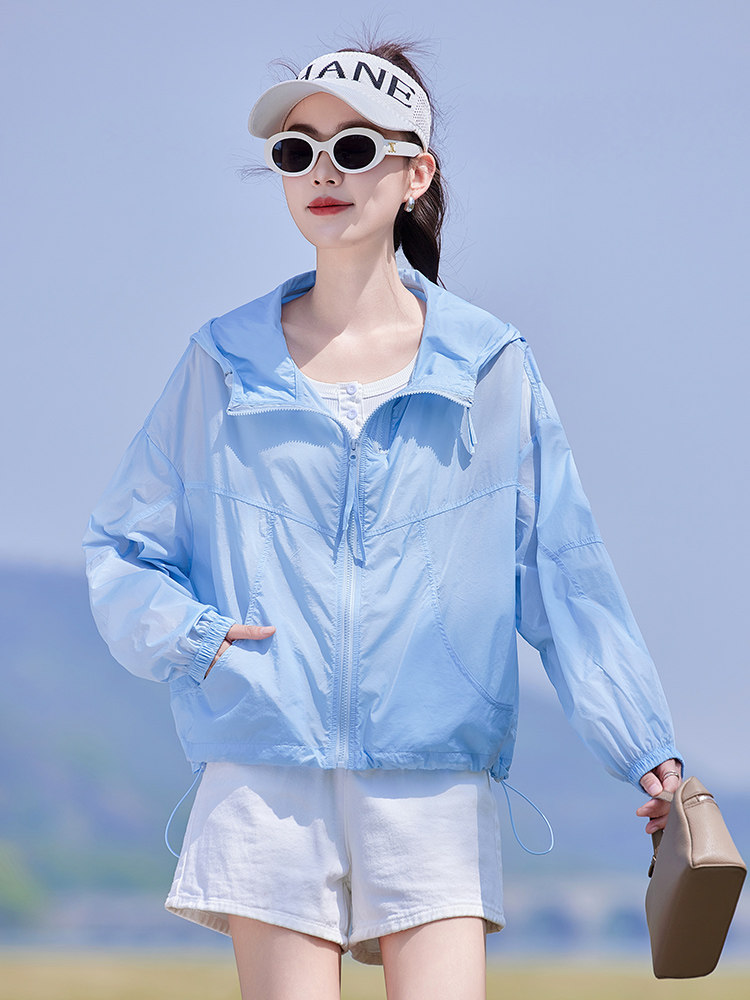 女2026新款夏装宽松显瘦今年流行空调衫旅行户外宽松薄短外套,女装防晒衣,靓衣阁