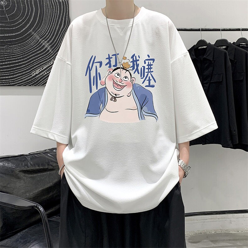 冰丝七分袖t恤男大码五分袖男短袖男中袖 Q11437-P30图片