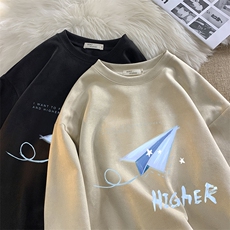 控58麂皮绒卫衣男大码重磅长袖t恤男JW81270-P38，男装卫衣，电商A040