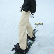 户外三防滑雪裤男女冬季加厚美式硬壳冲锋裤东北漠河防寒登山裤子，男装休闲裤，电商A102