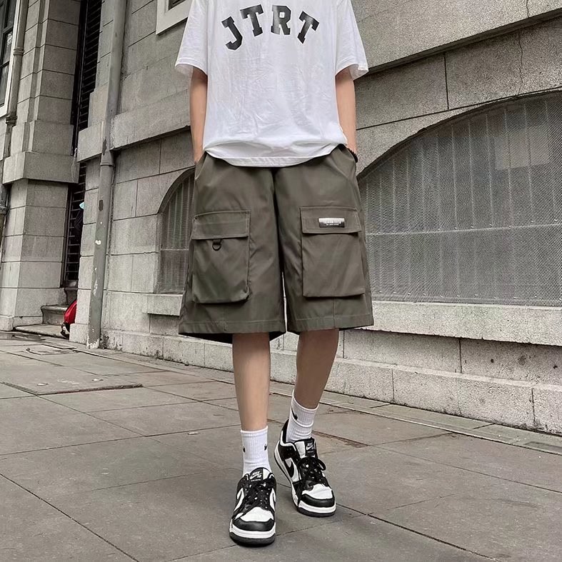 设计感裤子小众夏季日系工装休闲裤宽松直筒中裤D1011P27,男装休闲裤,星座1116-2