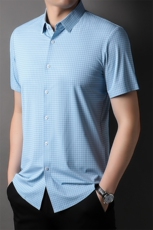 XLAL-T6651男士2023年夏季新款百搭衬衫男短袖商务休闲衬衣男P67，男装衬衫，电商B360