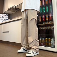 酒店风男秋新款冲锋裤潮牌宽松直筒垂感美式时尚休闲裤P40大货足，男装休闲裤，电商B388