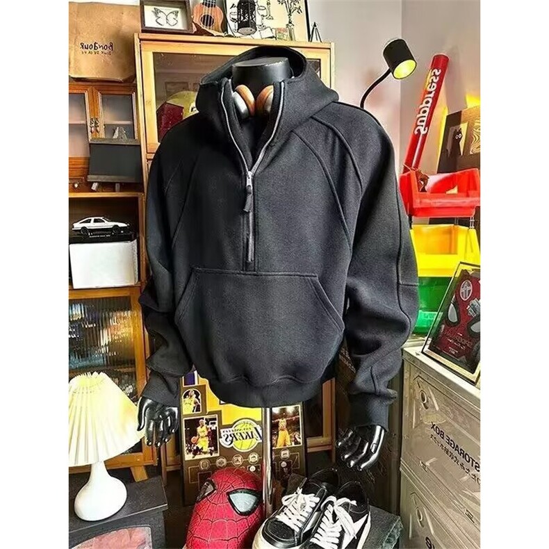 1506/QB0100/P63新款卫衣港风宽松卫衣开衫男女同款潮流帅气百搭,男装卫衣,星座1506