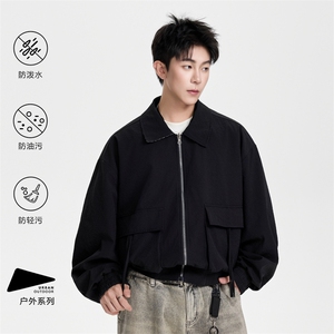 得物二开 双面穿高级潮牌设计翻领夹克外套男2025秋季JK1235-P98图片